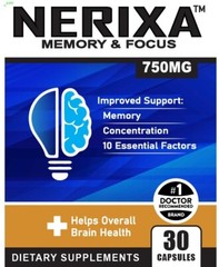 NERIXA Memory Brain Support – Memory, Mental clarity, concentration, focus