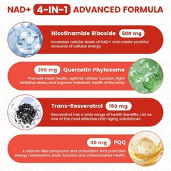 30 Packets NAD+ Dietary Supplement, Anti-Aging for Women & Men Energy Focus