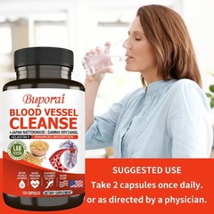 Blood Vessel Cleanse 120pcs, Supports Cardiovascular Health, Blood Circulation