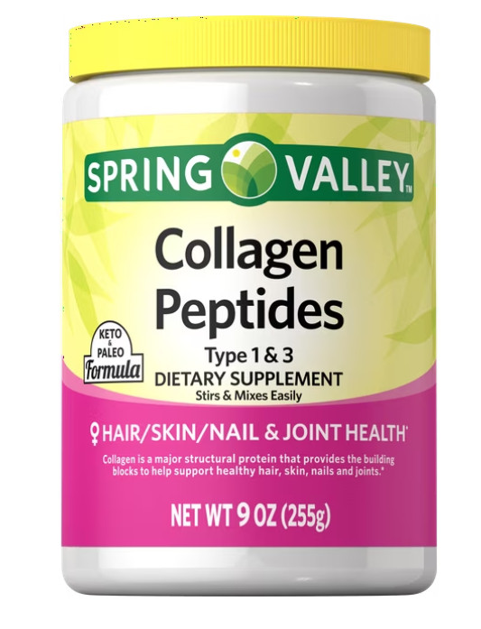 Spring Valley Collagen Peptides Type 1 & 3 Dietary Supplement, 9 oz