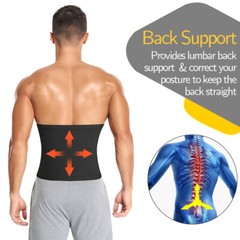 Men&Women Waist Trainer Body Shaper Waist Trimmer Slimming Belt Sauna Sweat Band