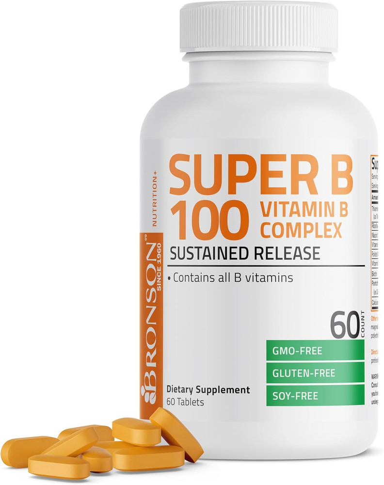 Vitamin B 100 Complex High Potency Sustained Release (Vitamin B1, B2, B3, B6, B9