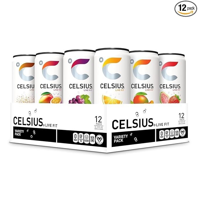 CELSIUS Assorted Flavors Official Variety Pack 12 Fl Oz (Pack of 12) NEW