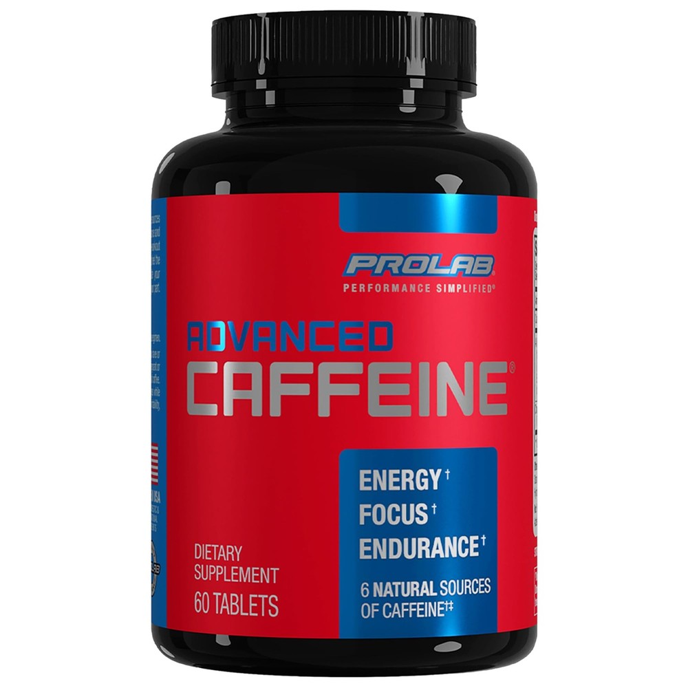 ProLab Caffeine 200mg, Green Tea Extract, Energy & Focus 60 Count (Pack of 1)