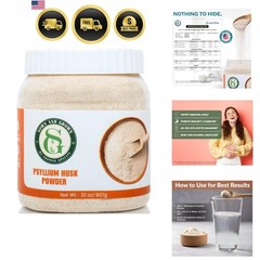 Psyllium Husk Powder- 2lb, 32oz | Easy Mixing Dietary Fiber | Finely Ground P…