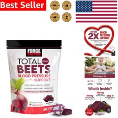 Delicious Acai Berry Total Beets Chewable Supplements | 60 Count Heart Support