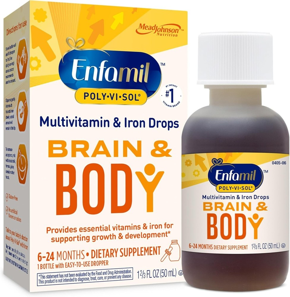 Enfamil Poly Vi Sol Multivitamin & Iron Supplement Immune Support Liquid 50ml