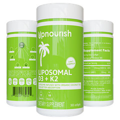 Liposomal Vitamin D3 5000 IU K2 MK7 100 mcg, Vit D and K Supplement 365 softgels