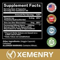 Fermented Wheat Germ Extract 1300mg – for Anti-Aging, Antioxidant, Cell Renewal