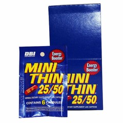 Mini Thin 25/50 25 50 Energy – 6 PACKS – Diet Herbal Caffeine 6 Capsules Pr Pack