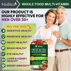 Fruit & Veggie Gummies – Immune & Digestive Support with 9 Antioxidants 60-240pc