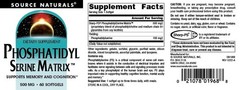 Phosphatidyl Serine 500mg – Memory Support, Cognitive Health, 60 Softgels