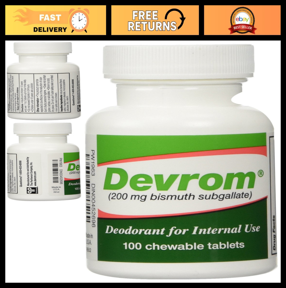 Internal Deodorant Tablets 200mg – 100 Chewable Tablets for Digestive Health