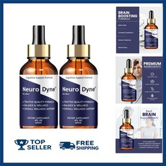 2 Pack NeuroDyne Drops, NeuroDyne Supplement Memory Focus Mind Energy Health