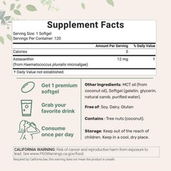 Micro Ingredients Astaxanthin 12mg,Natural Tanning Support, Easy to Swallow