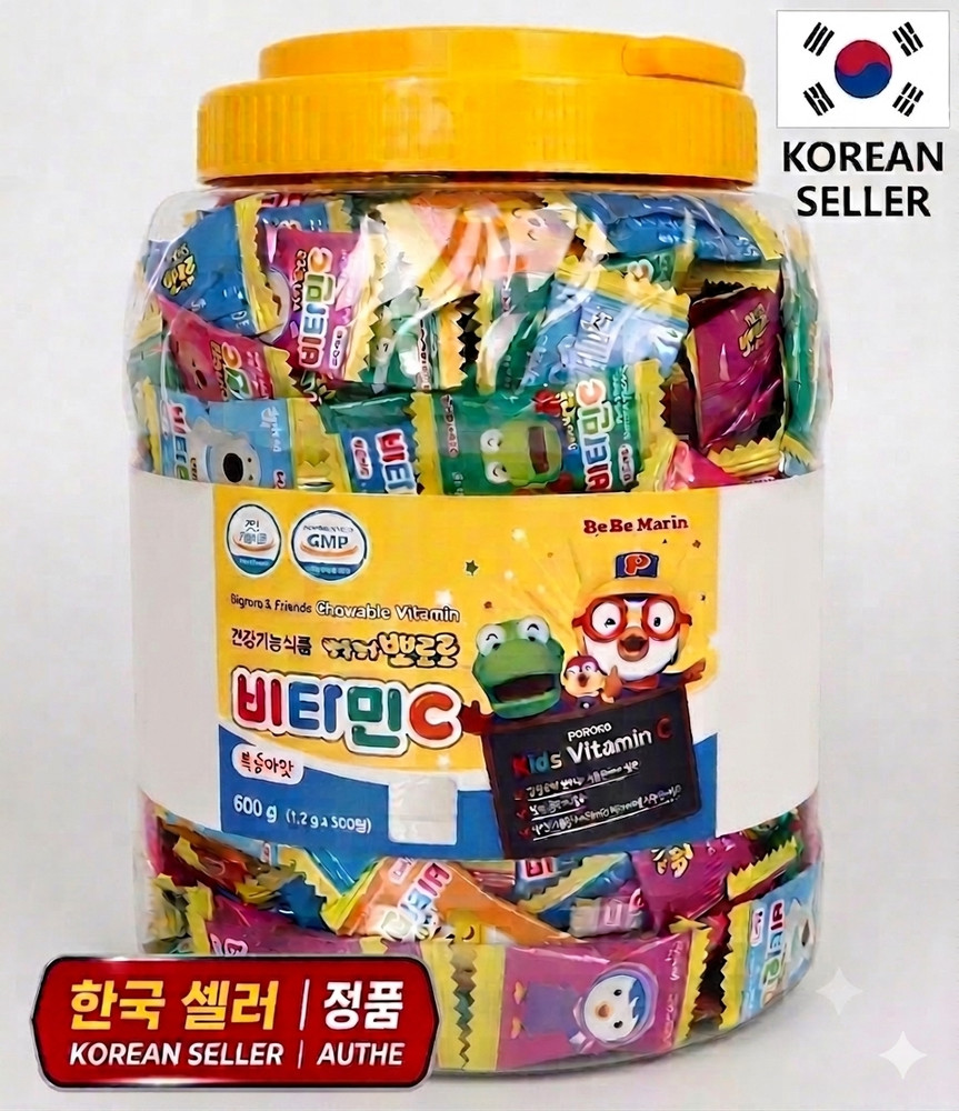 뽀로로 키즈 츄어블 비타민 C (600g) 뽀로로 츄어블 비타민 C로 아이들에게 건강하고 재미있는 간식을 선물하세요! 이미지(Gemini_Gen