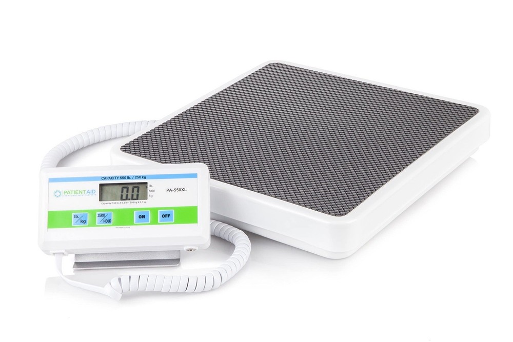 Portable Medical Grade Floor Scale – LCD Display, 550 lb Capacity – Dual Use
