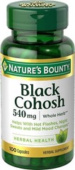 Nature’s Bounty Black Cohosh Root Herbal Menopausal Support 540mg 100 capsules