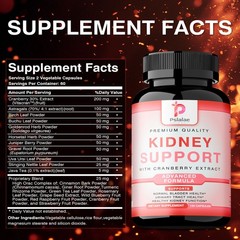 Kidney Support – with Cranberry, Astragals – Kidney Detox and Bladder Cleanse