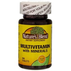 2 Pack Nature’s Blend Multivitamin with Minerals Tablets, 100 Ct