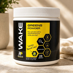 Remote Performance WAKE Greens Powder Vegan Natural Lime 28 Servings 5.3 oz