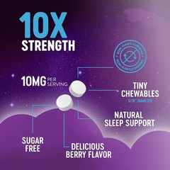 Melatonin 10mg Fast Dissolve Supplements, Sleep Support Supplement for Adults –
