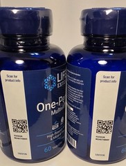 (2)Life Extension One-Per-Day Tablets High-Potency Multivitamin, 120 tabs *READ*