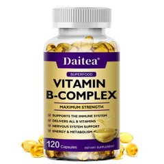 B-12 Complex 5 mg, Vitamins B1, B2, B3, B5, B6, B8 & B12, Energy, Metabolism Aid