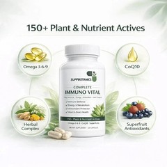 2 Pack SuppBotanics Immuno Vital Immune Support 150+ Nutrients 120 Caps