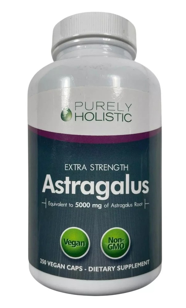 Purely Holistic Astragalus Astralgus – 5000 mg 250 capsules – Exp 12/26