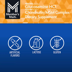 Member Mark Triple Strength Glucosamine Chondroitin MSM Joint Health, 220 or 440
