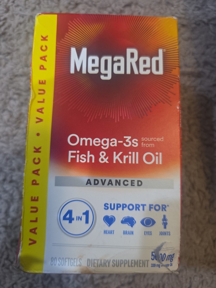 MegaRed Schiff 4 in 1 500mg Omega 3 Fish Oil – 80 Softgels 09/2027