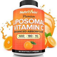 Nutrivein Liposomal Vitamin C 1650mg -180 Capsules – High Absorption Supplements