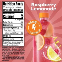 Healthy Raspberry Lemonade Energy Mix – 10 Low-Cal Packets for Afternoon Slumps
