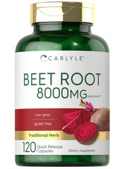 USA Organic Extra Strength Beet Root 201 Extract 8000 mg Strength 120 Capsules