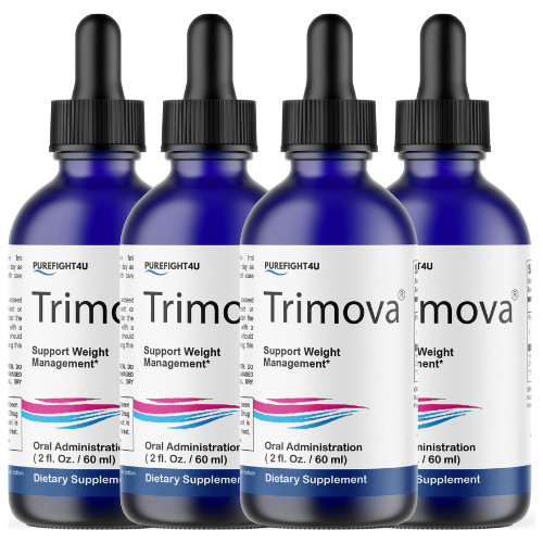 Trimova Drops Supplement, Formula for Weight Management-2floz | 60ml, 4 Bottles