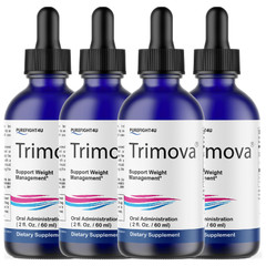 Trimova Drops Supplement, Formula for Weight Management-2floz | 60ml, 4 Bottles