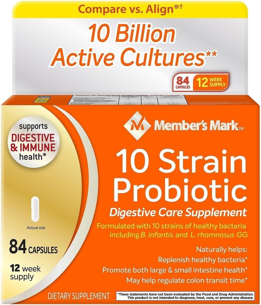Members Mark 10 Strain Probiotic (84 Count)