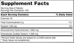 Extra Strength Glucosamine 1500 Mg Chondroitin 1200 Mg 220 Tablets