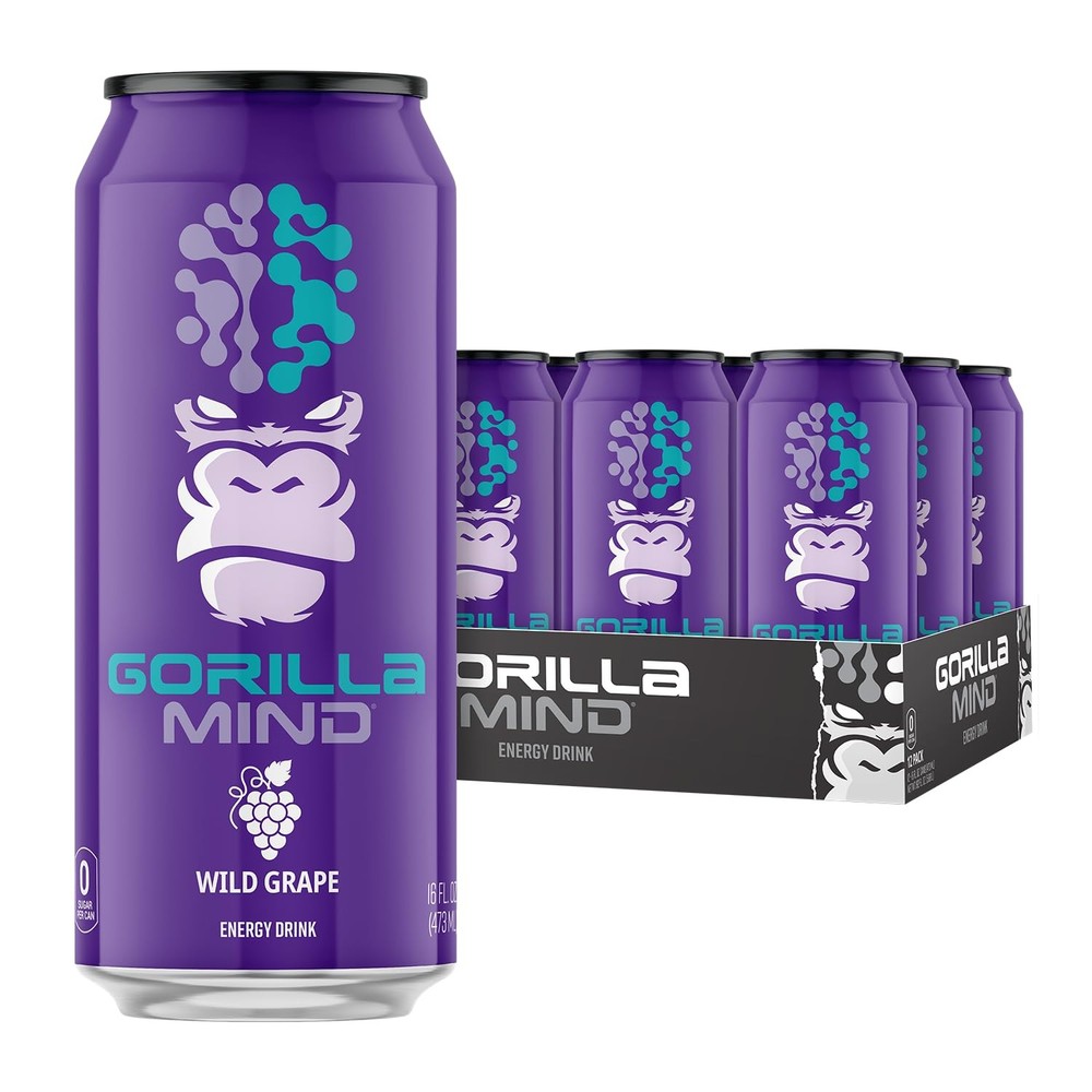 Gorilla Mind Energy Drink | Unmatched · Amplified Focus 12 16-oz Cans”