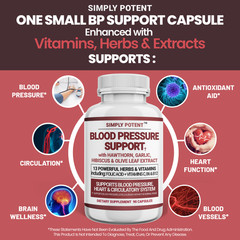 Simply Potent Blood Pressure Support Vitamins – 90 Capsules