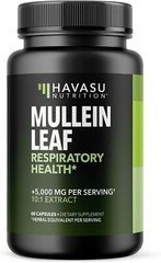 Mullein Leaf Capsules for Respiratory Health 5000mg Extract 10:1, Lung Supp 60ct