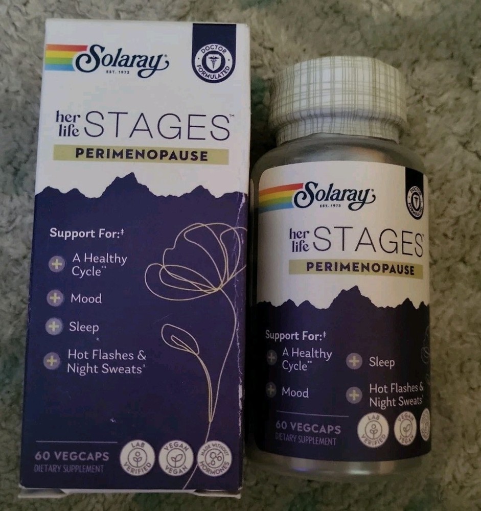 (2) Solaray Her Life Stages Perimenopause (60 Caps Each) ~EXP: 8/26