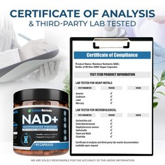 13510mg NAD+ Supplement- Nicotinamide Riboside Resveratrol Quercetin & BioPer…