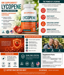 1 btl Lycopene 50mg Prostate Support Health Supplement