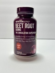 NutritionWorks Beet Root Circulation Superfood 90 Capsules 500mg EXP 09/2028