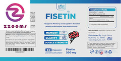 Fisetin Double Strength – 200 Mg – 60 Capsules – Potent Antioxidant Supplement f