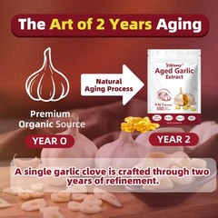 Aged Garlic Extract – 2 Years Odorless 4-in-1 Fermented Garlic Supplements wi…