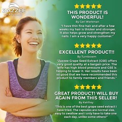 Grape Seed Extract 180 Veggie Capsules 400 mg 95% Polyphenols Antioxidant