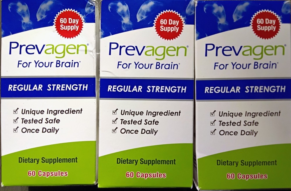 3 AUTHENTIC PREVAGEN REGULAR STRENGTH BRAIN HEALTH SUPPLEMENT 60 X3 180 CAPSULES